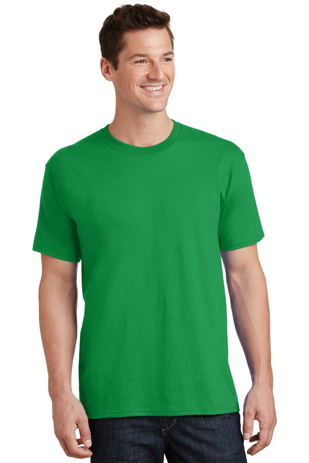 Port &amp; Company PC54 Core Cotton Tee - Clover Green - HIT a Double - 1
