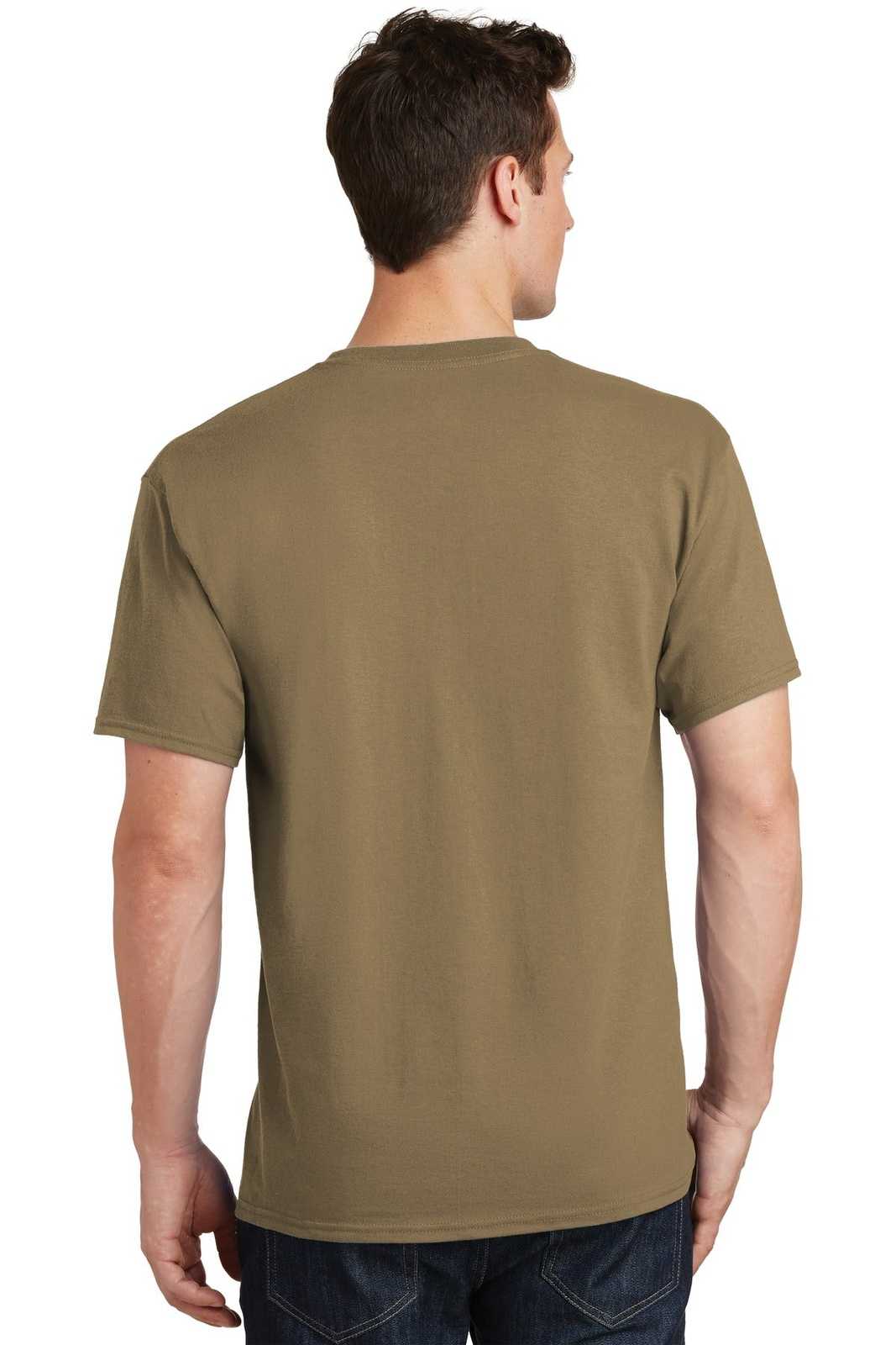 Port &amp; Company PC54 Core Cotton Tee - Coyote Brown - HIT a Double - 2