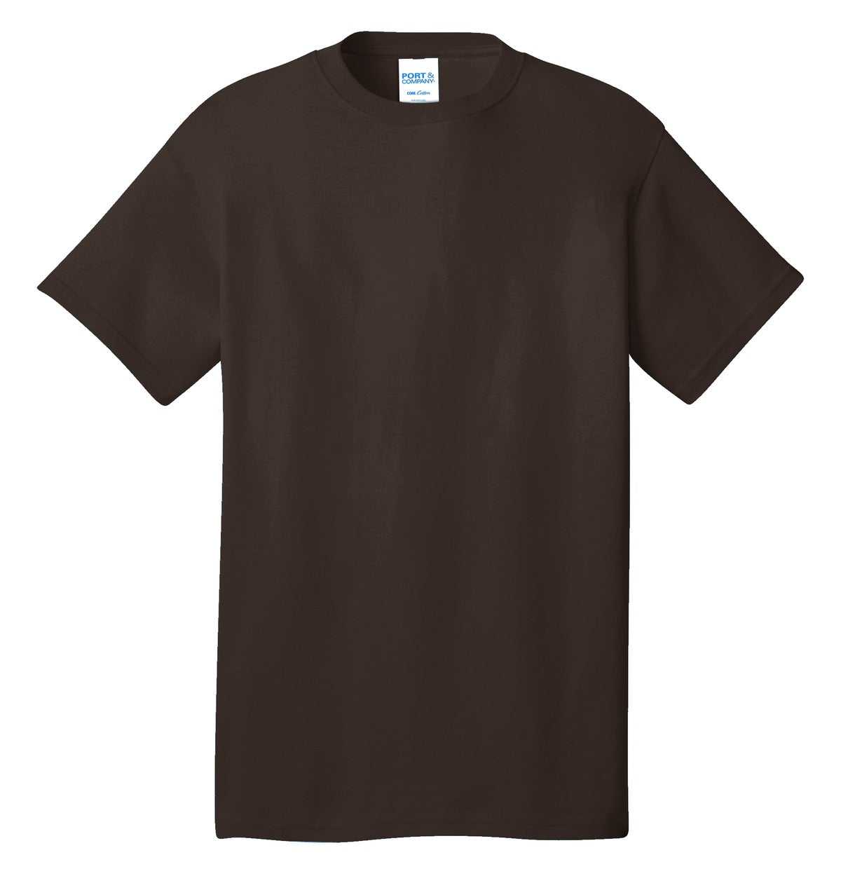 Port &amp; Company PC54 Core Cotton Tee - Dark Chocolate Brown - HIT a Double - 5