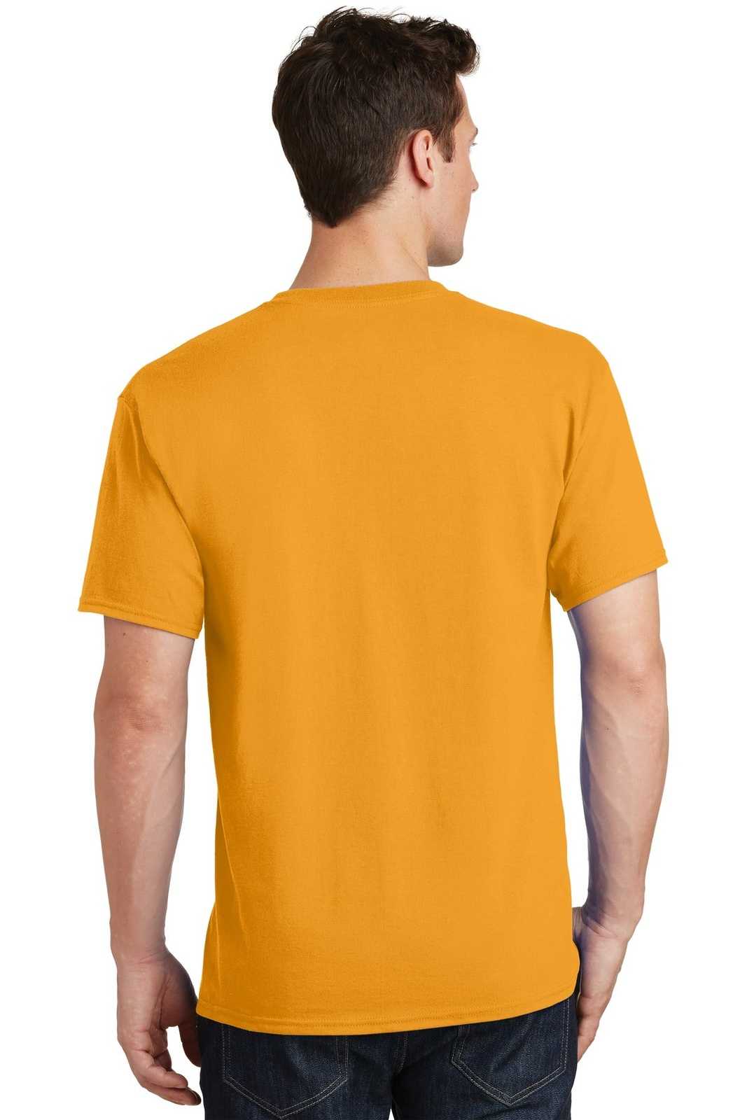 Port &amp; Company PC54 Core Cotton Tee - Gold - HIT a Double - 2