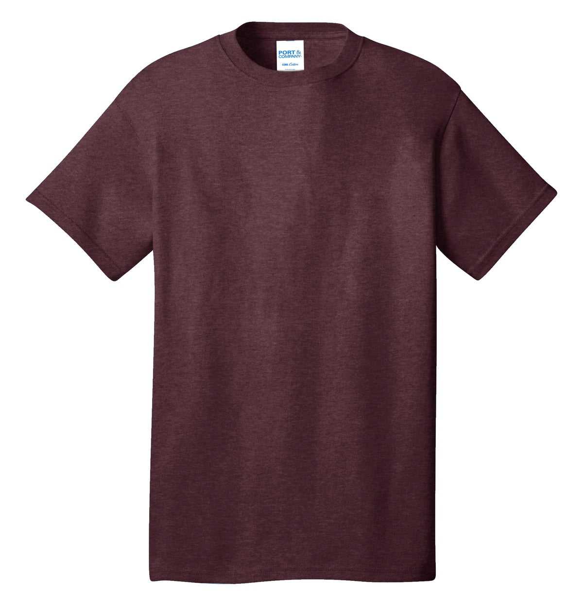 Port &amp; Company PC54 Core Cotton Tee - Heather Athletic Maroon - HIT a Double - 5