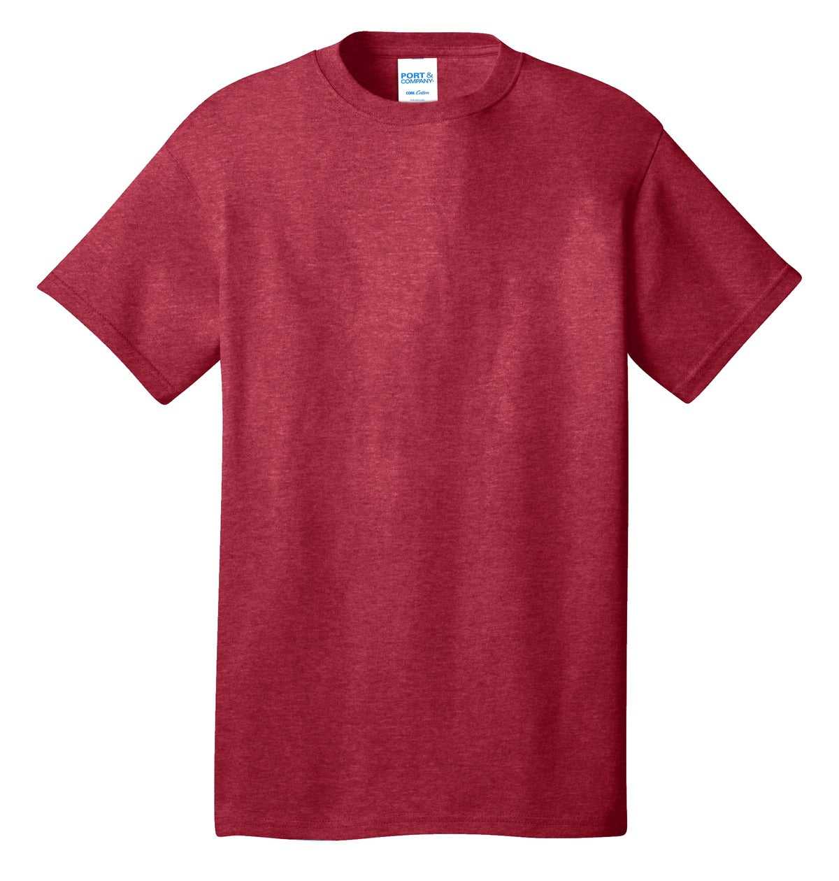 Port &amp; Company PC54 Core Cotton Tee - Heather Red - HIT a Double - 5