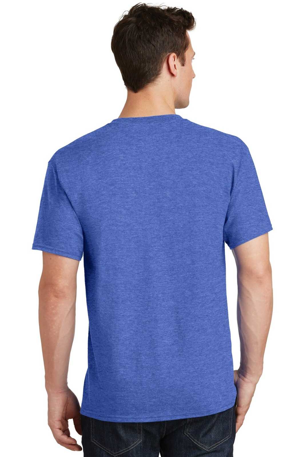 Port &amp; Company PC54 Core Cotton Tee - Heather Royal - HIT a Double - 2