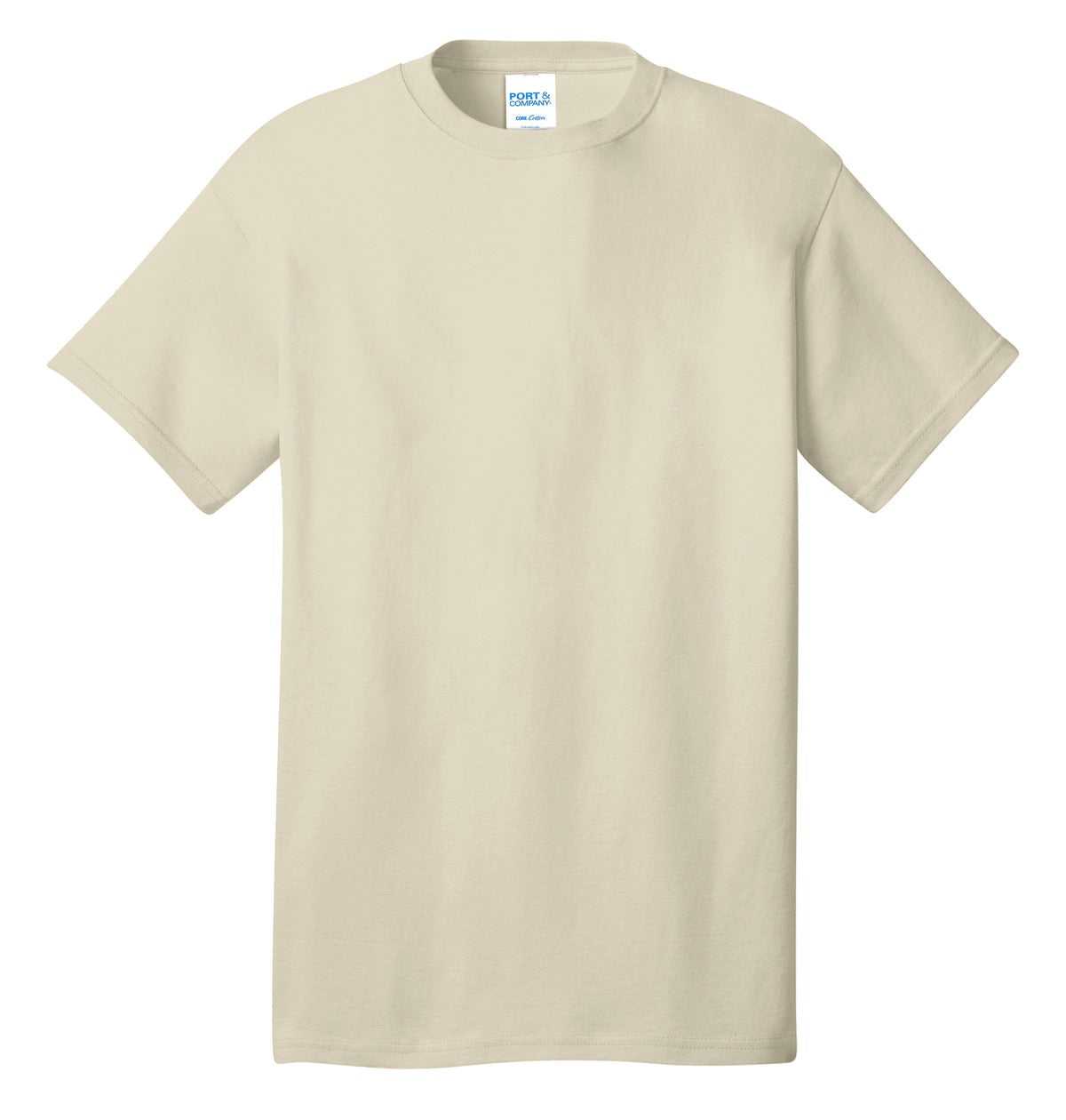 Port &amp; Company PC54 Core Cotton Tee - Natural - HIT a Double - 5