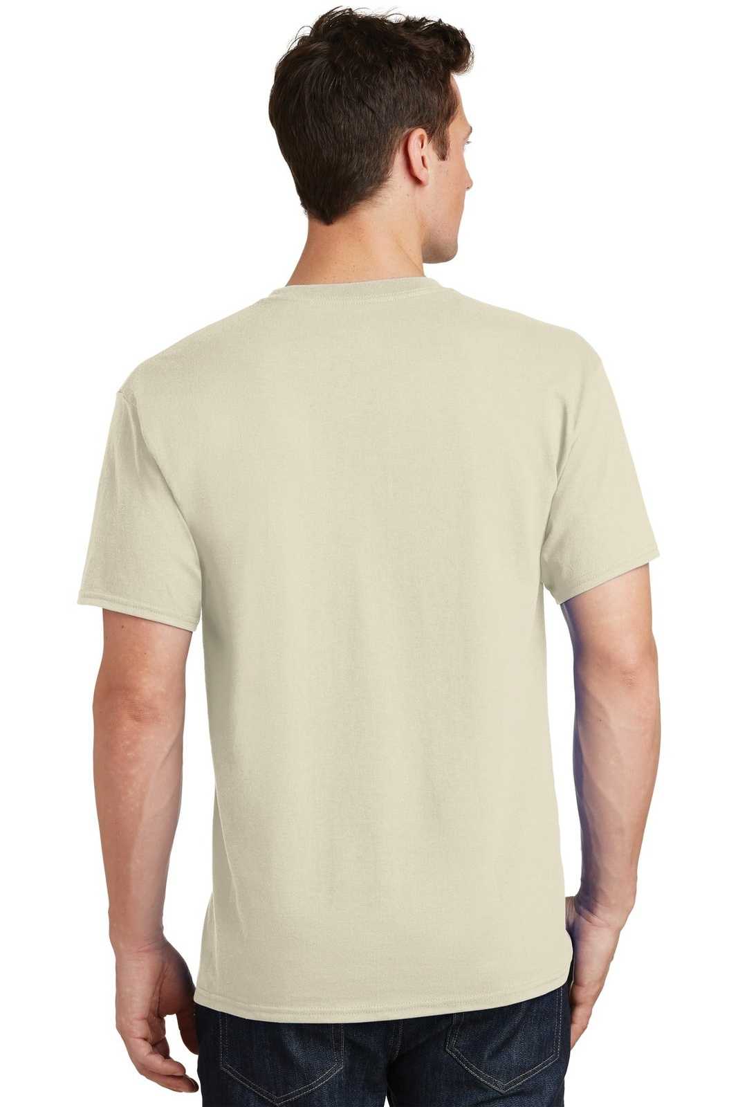 Port &amp; Company PC54 Core Cotton Tee - Natural - HIT a Double - 2