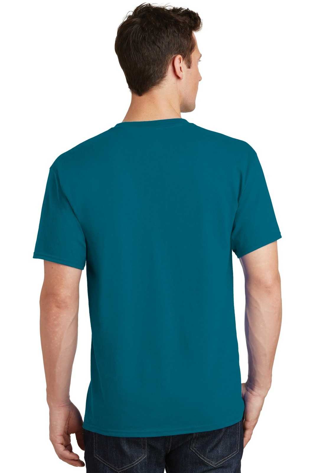 Port &amp; Company PC54 Core Cotton Tee - Teal - HIT a Double - 2