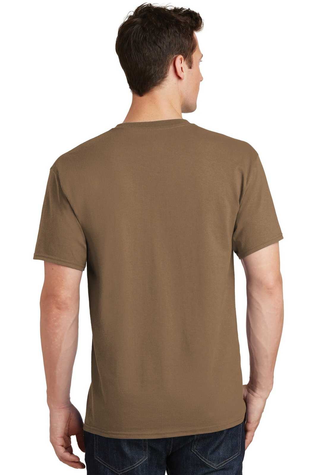 Port &amp; Company PC54 Core Cotton Tee - Woodland Brown - HIT a Double - 2