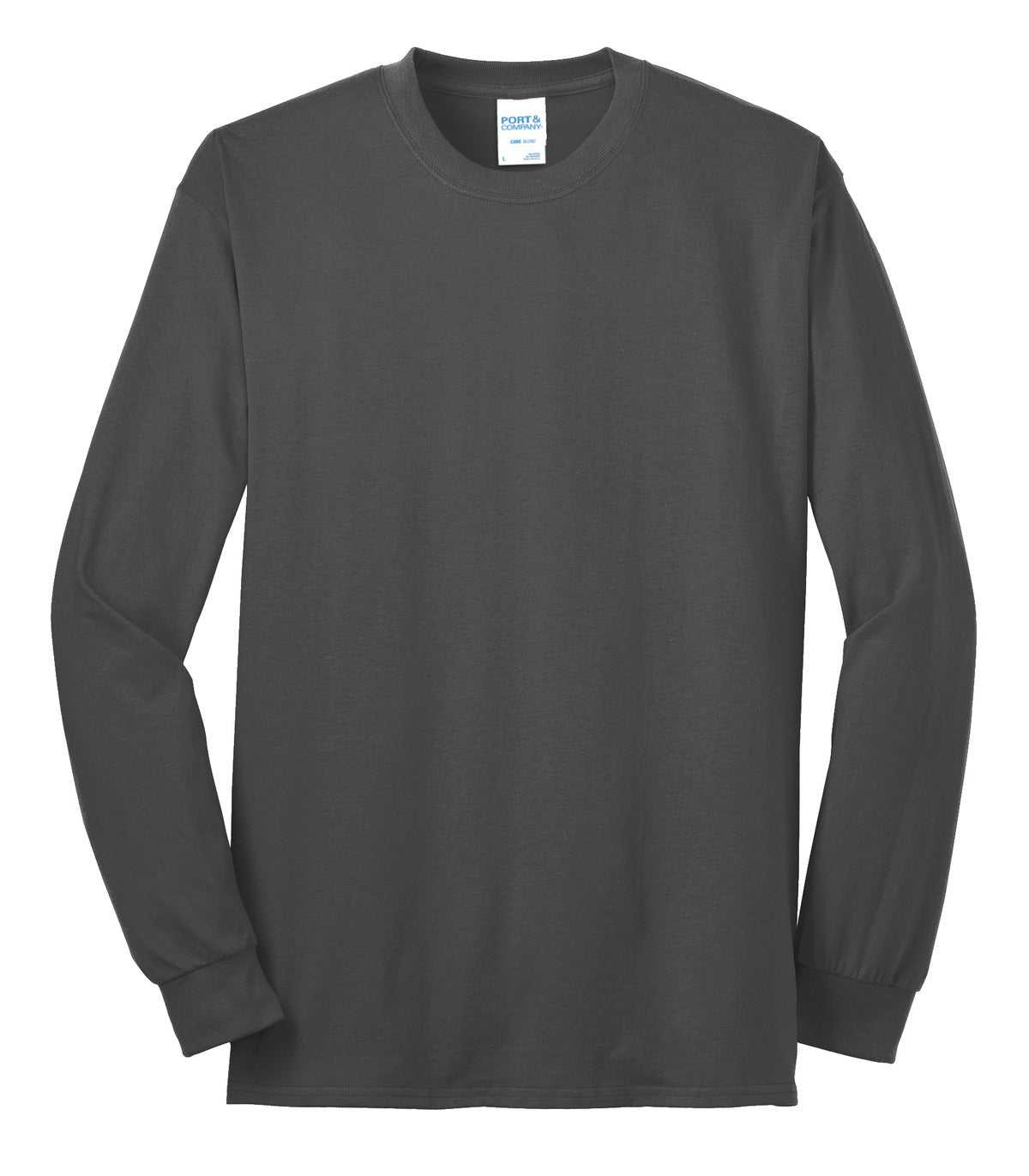 Port &amp; Company PC55LST Tall Long Sleeve Core Blend Tee - Charcoal - HIT a Double - 2