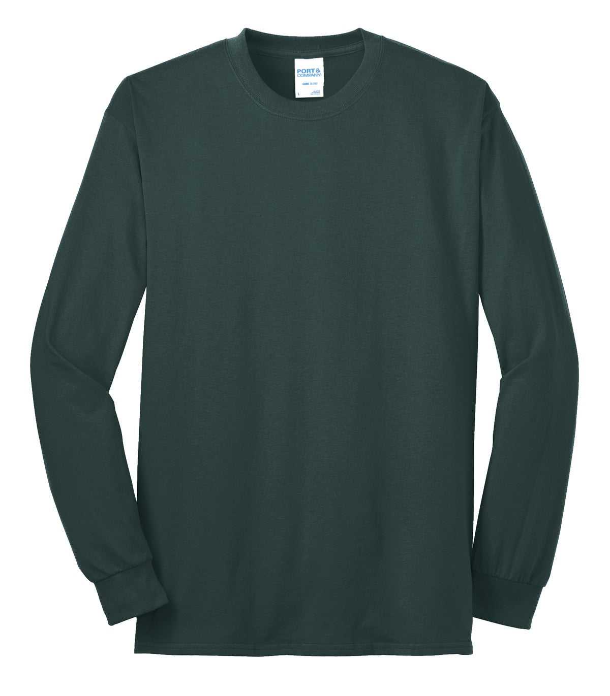 Port &amp; Company PC55LST Tall Long Sleeve Core Blend Tee - Dark Green - HIT a Double - 2