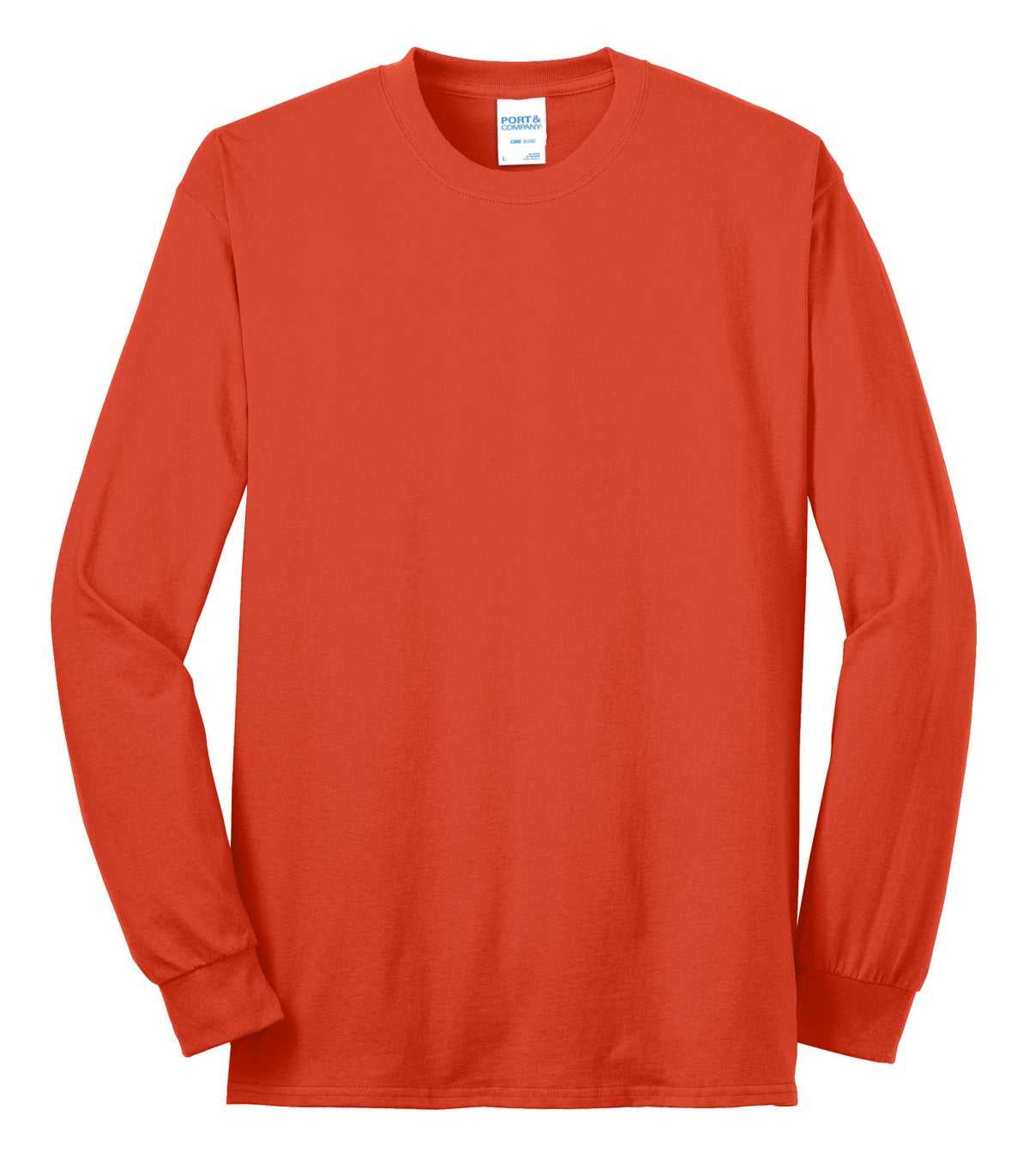 Port &amp; Company PC55LST Tall Long Sleeve Core Blend Tee - Orange - HIT a Double - 2