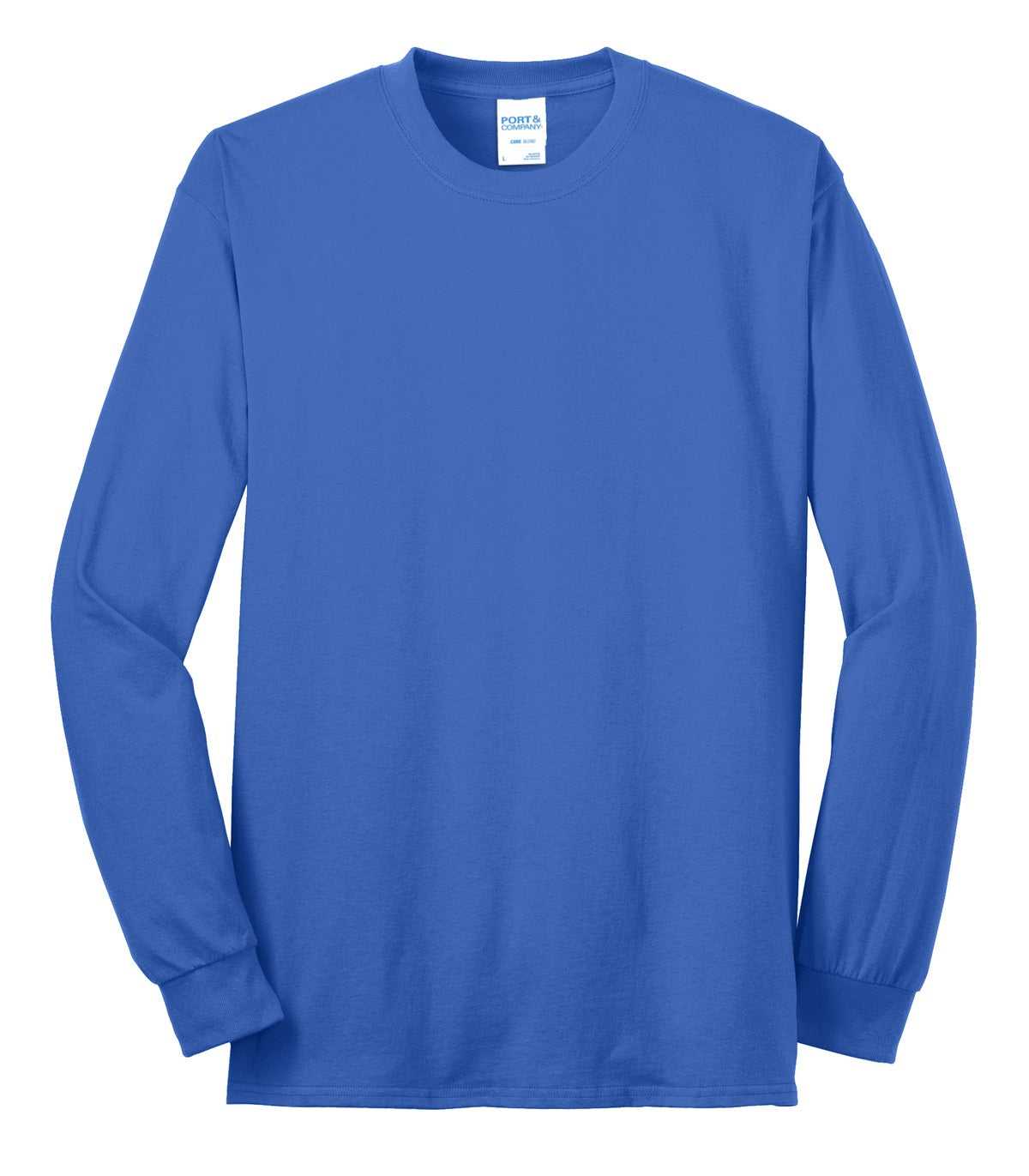 Port &amp; Company PC55LST Tall Long Sleeve Core Blend Tee - Royal - HIT a Double - 2