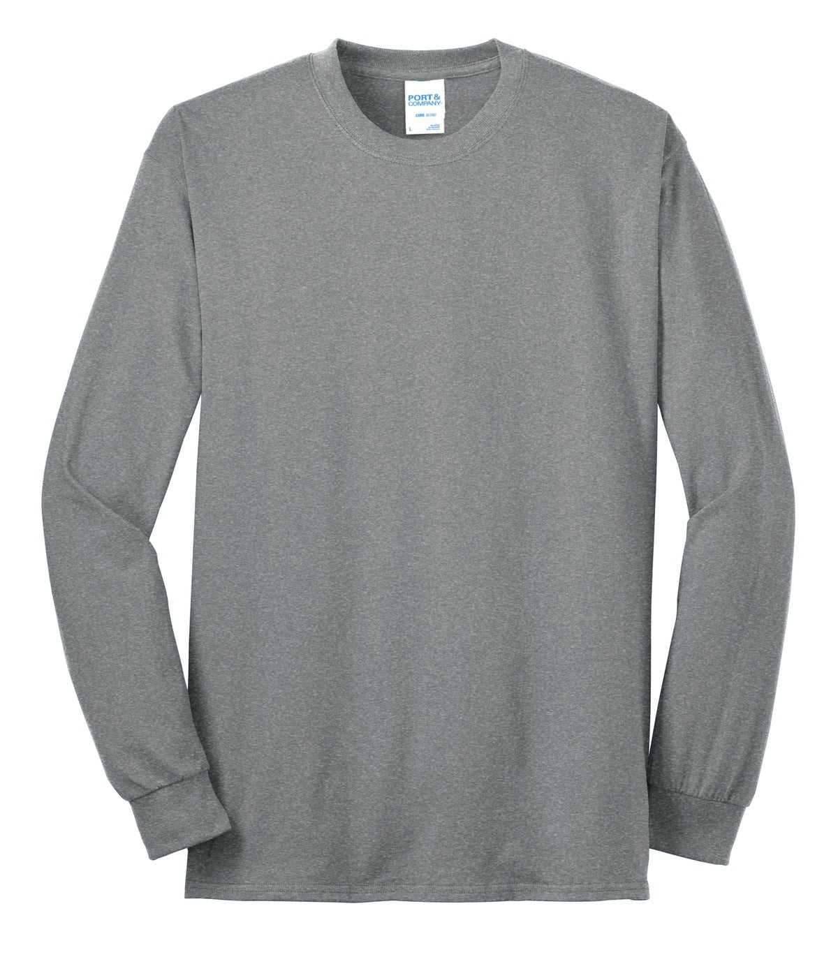 Port &amp; Company PC55LS Long Sleeve Core Blend Tee - Athletic Heather - HIT a Double - 5