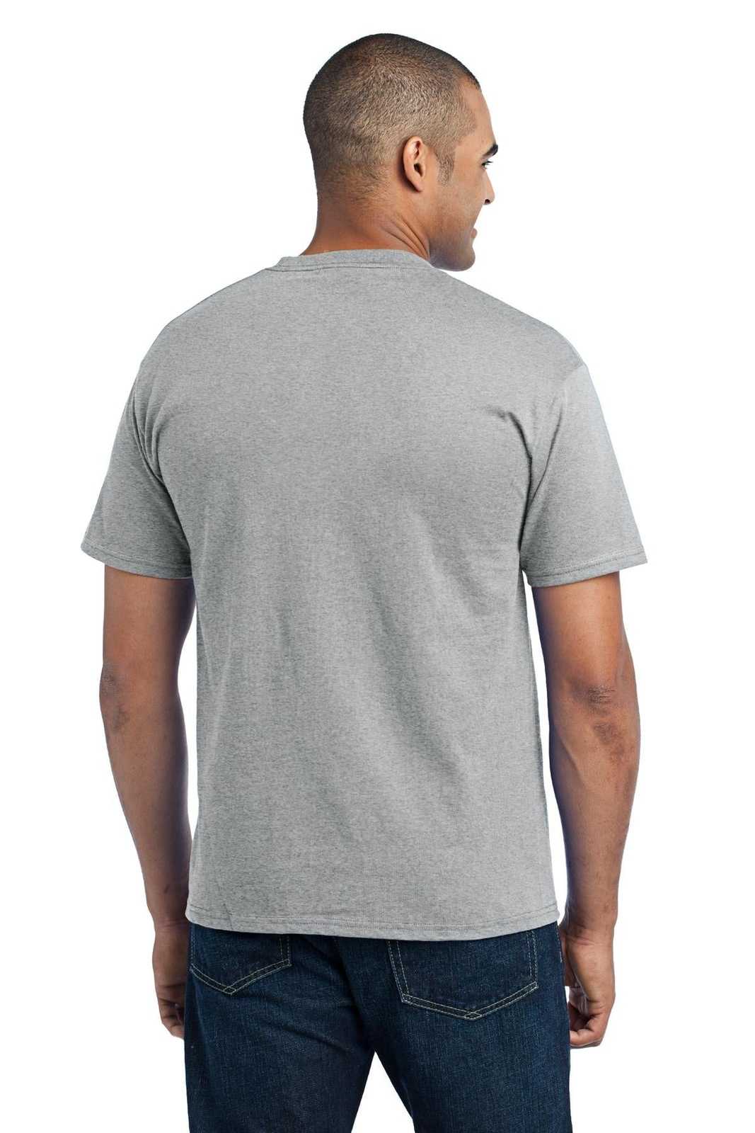 Port &amp; Company PC55P Core Blend Pocket Tee - Athletic Heather - HIT a Double - 2