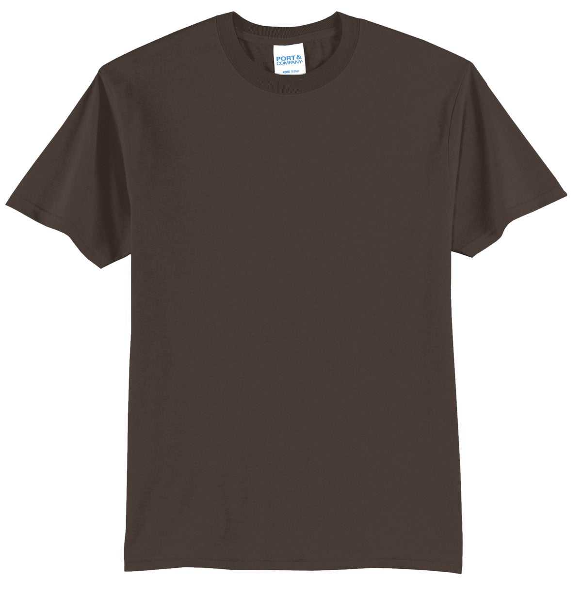 Port & Company PC55T Tall Core Blend Tee - Brown - HIT a Double - 1