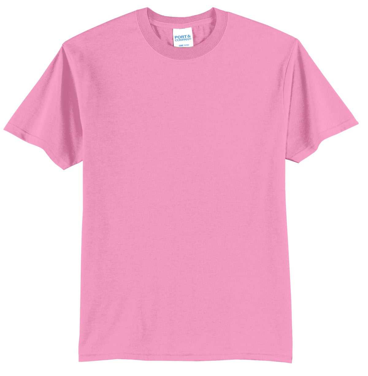 Port &amp; Company PC55T Tall Core Blend Tee - Candy Pink - HIT a Double - 2