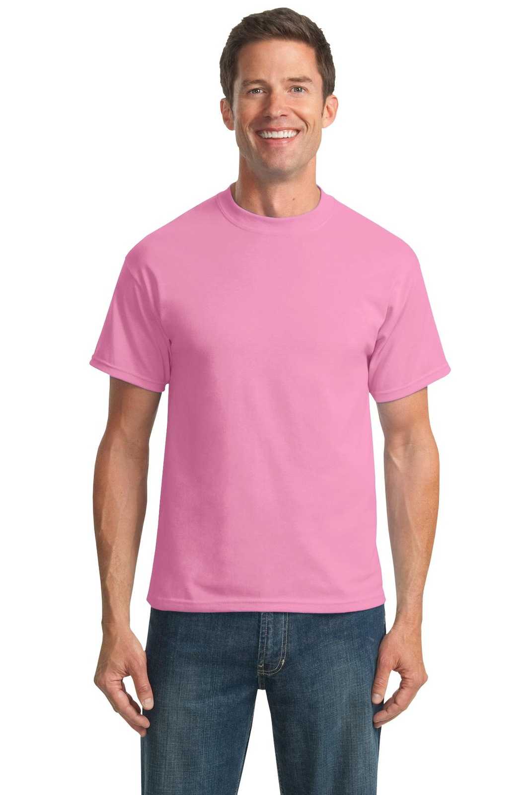 Port &amp; Company PC55T Tall Core Blend Tee - Candy Pink - HIT a Double - 1