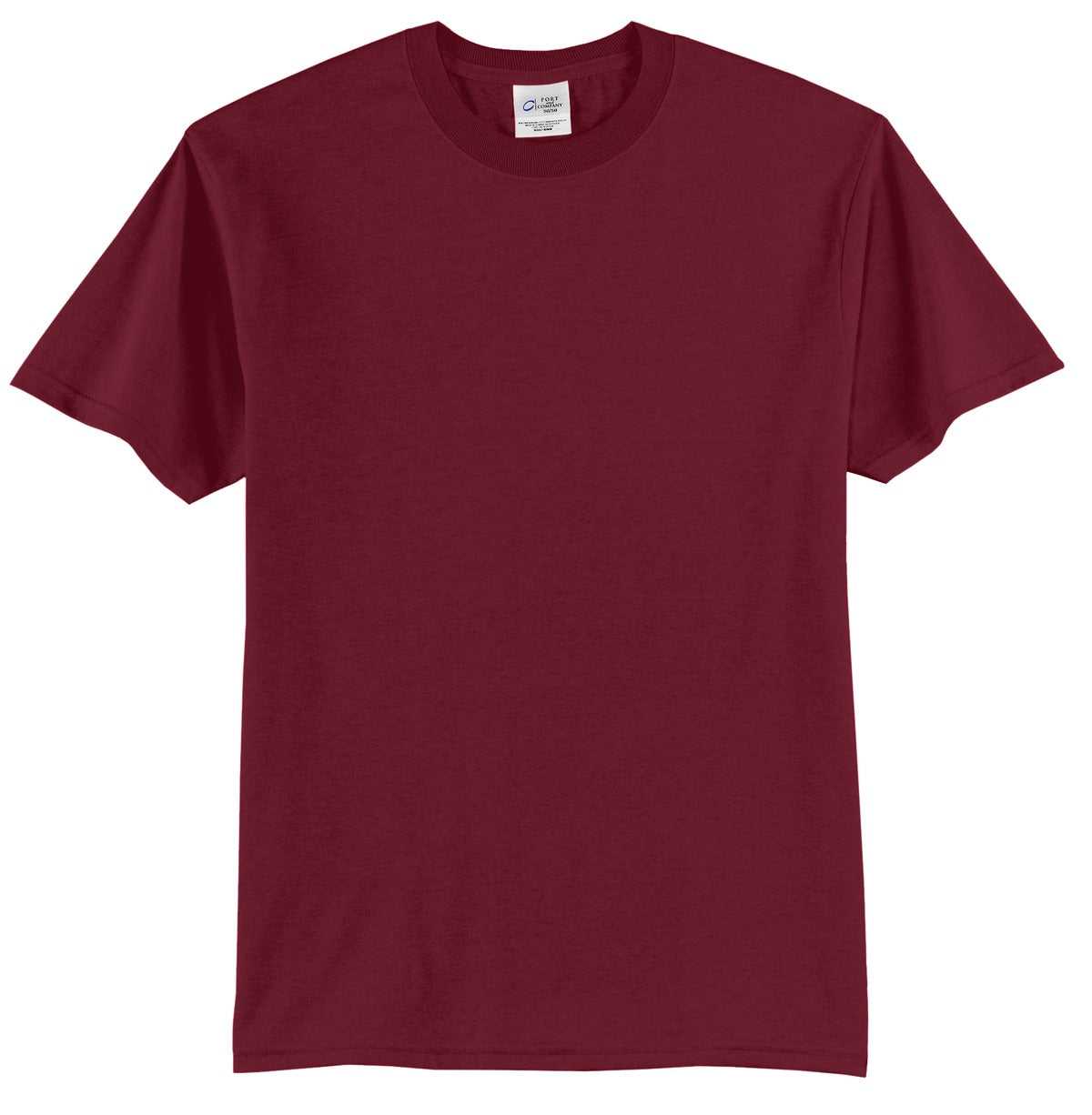 Port &amp; Company PC55T Tall Core Blend Tee - Cardinal - HIT a Double - 2