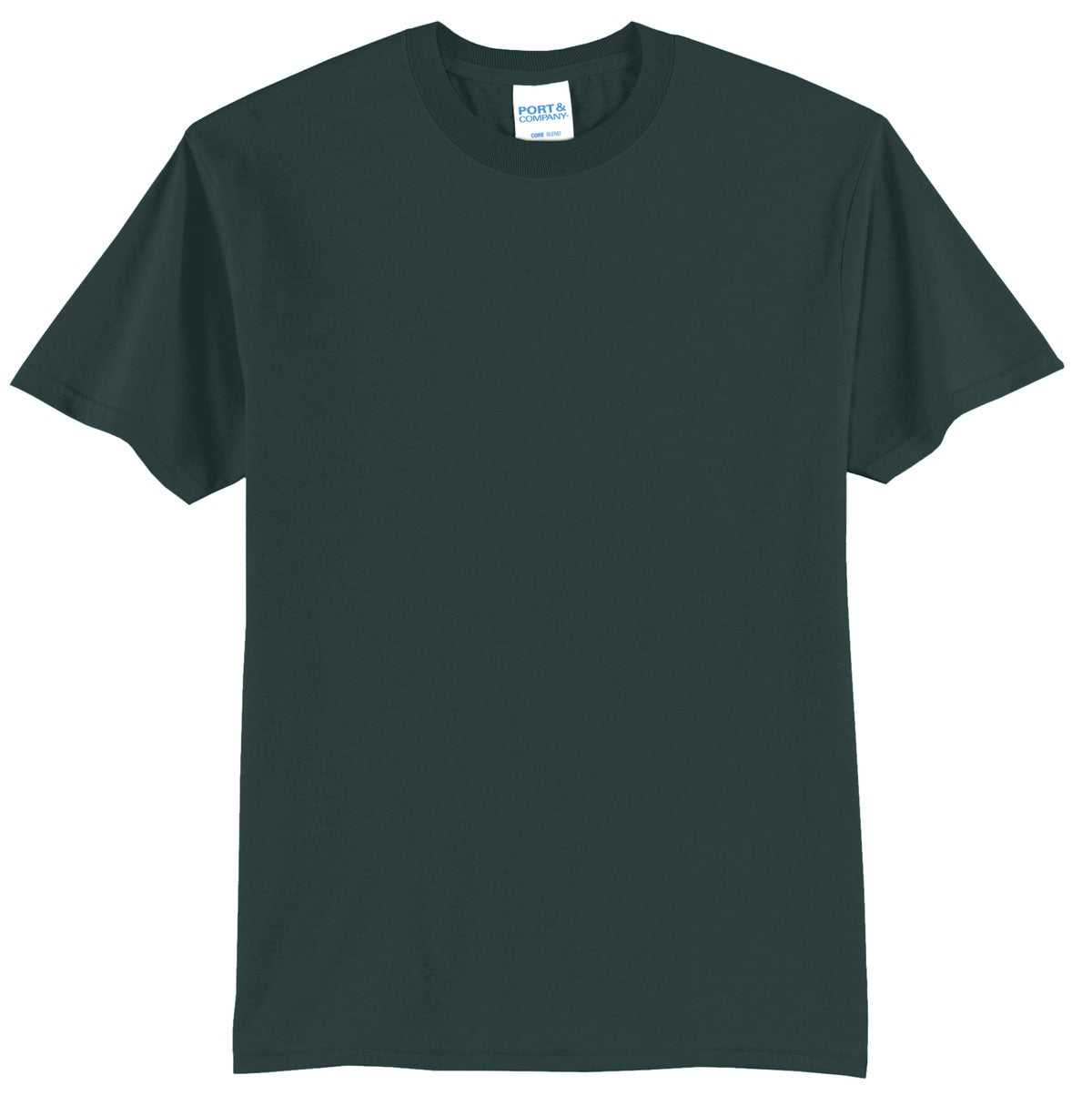 Port &amp; Company PC55T Tall Core Blend Tee - Dark Green - HIT a Double - 2