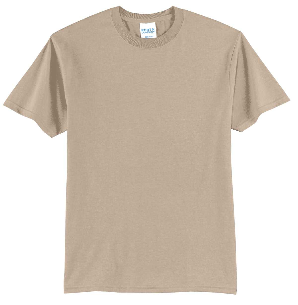 Port &amp; Company PC55T Tall Core Blend Tee - Desert Sand - HIT a Double - 2