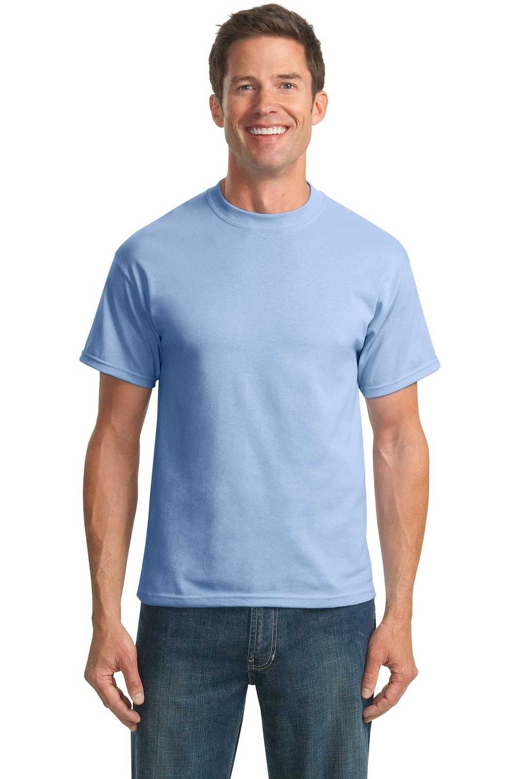 Port &amp; Company PC55T Tall Core Blend Tee - Light Blue - HIT a Double - 1