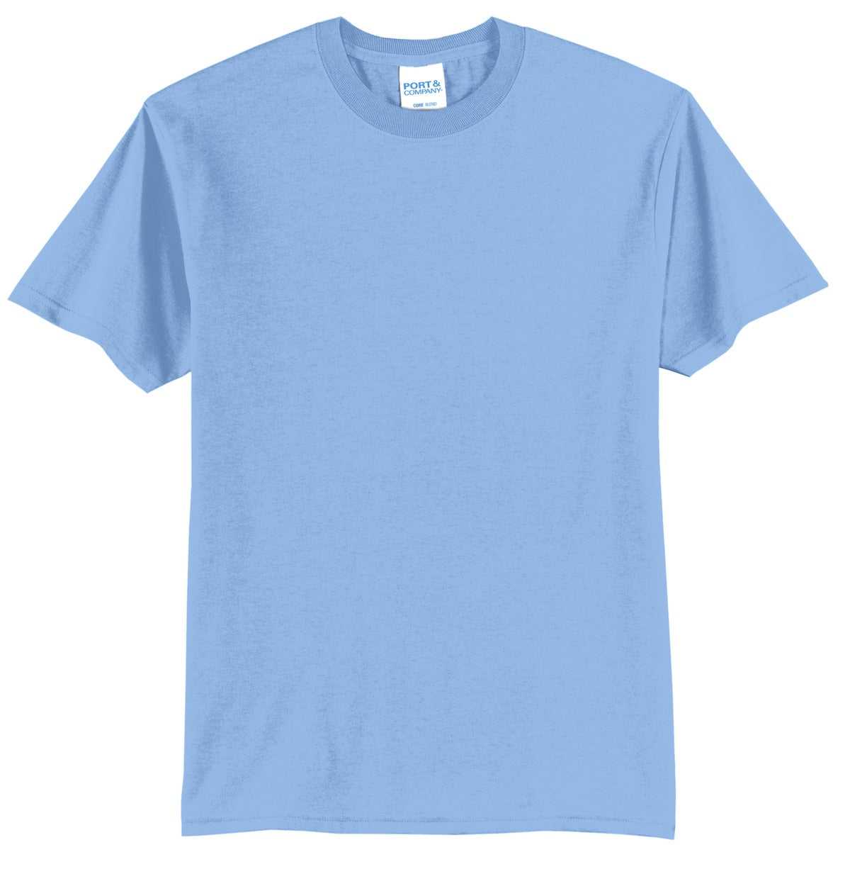 Port &amp; Company PC55T Tall Core Blend Tee - Light Blue - HIT a Double - 2