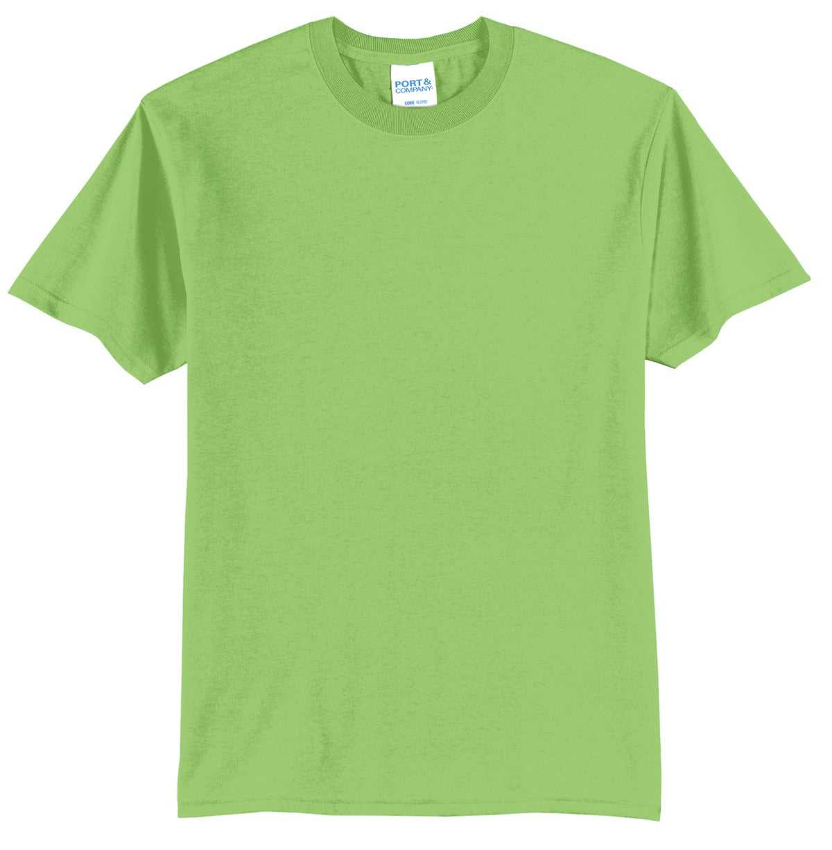 Port &amp; Company PC55T Tall Core Blend Tee - Lime - HIT a Double - 2