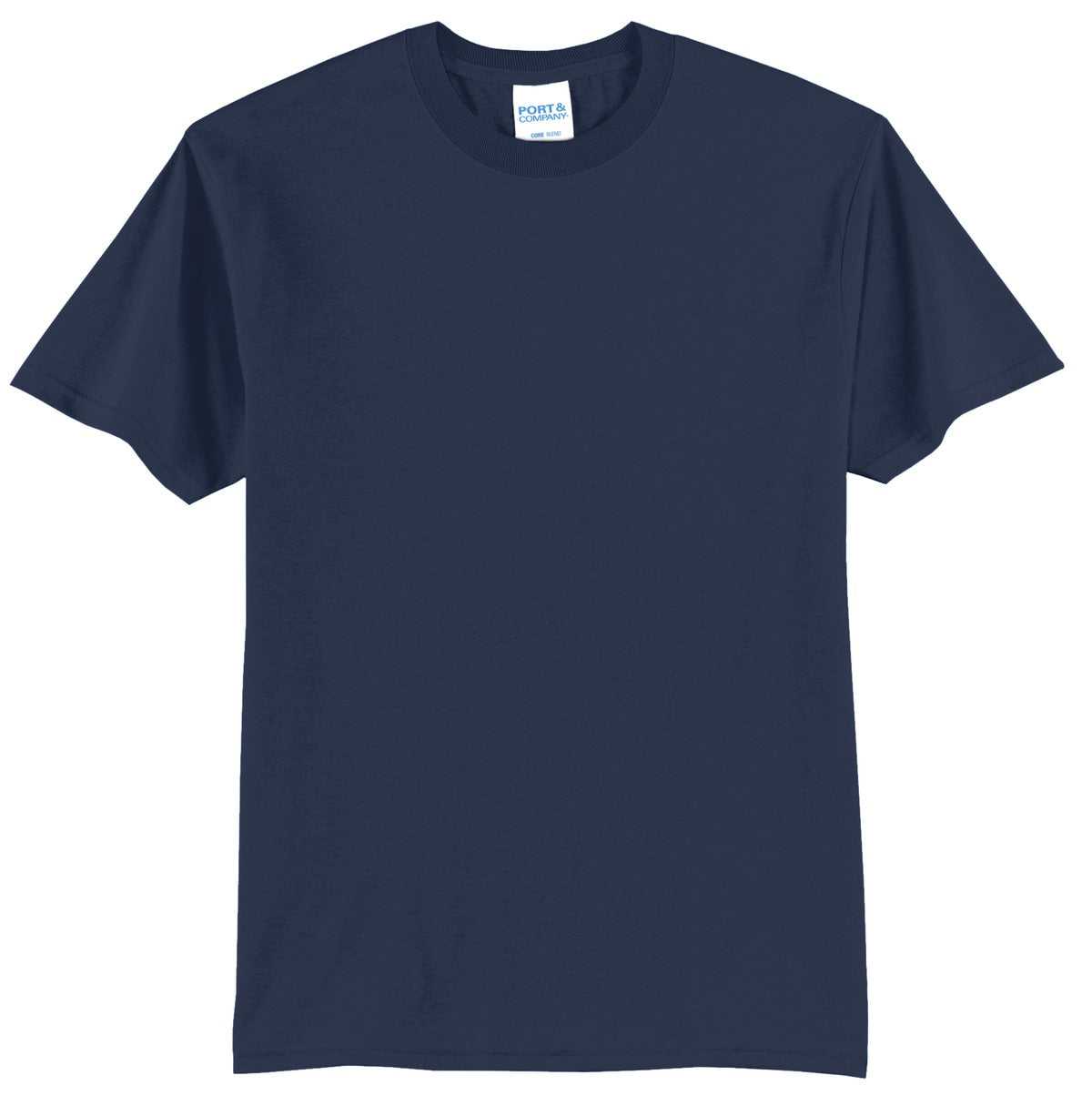 Port &amp; Company PC55T Tall Core Blend Tee - Navy - HIT a Double - 2