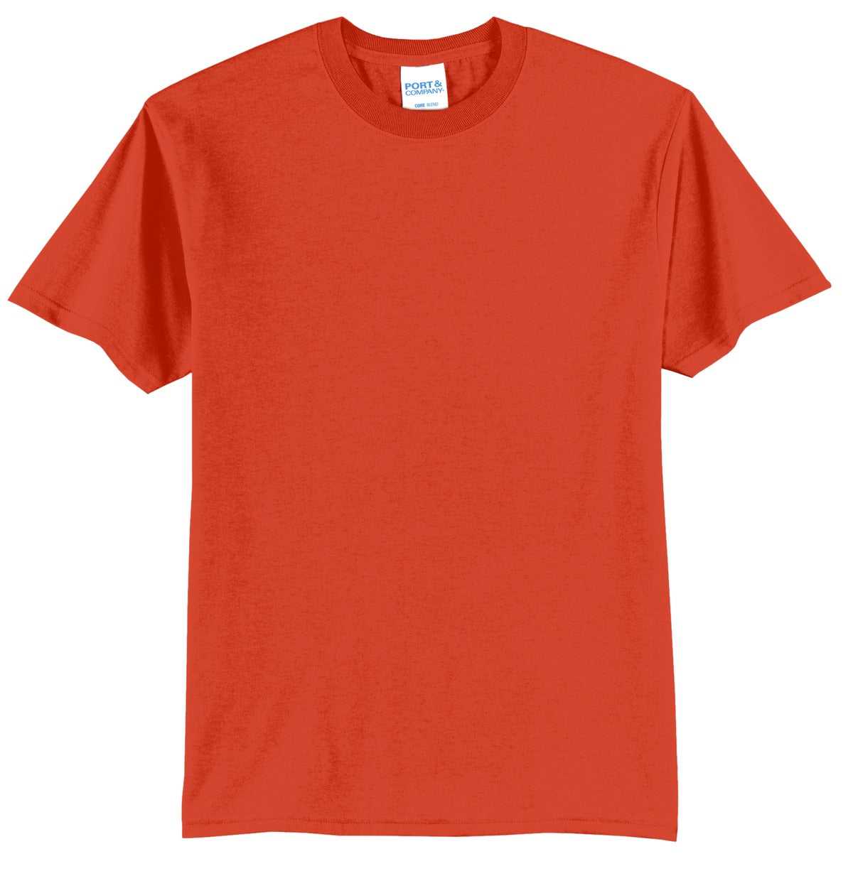 Port &amp; Company PC55T Tall Core Blend Tee - Orange - HIT a Double - 2