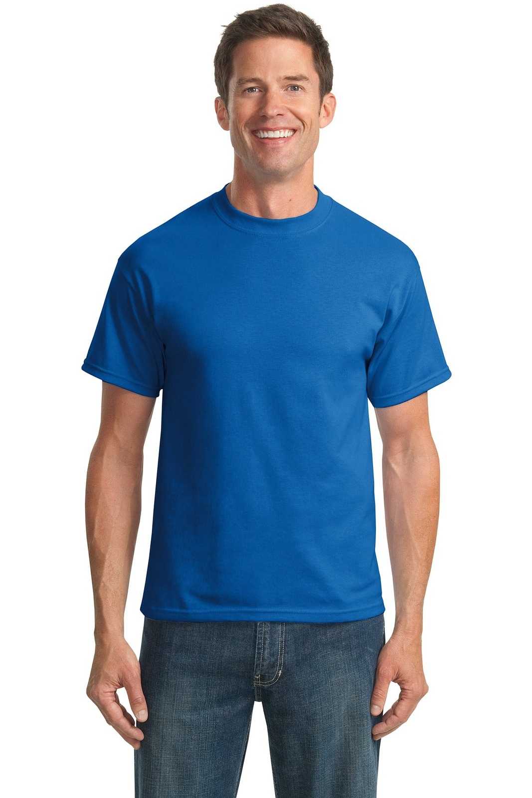Port &amp; Company PC55T Tall Core Blend Tee - Royal - HIT a Double - 1