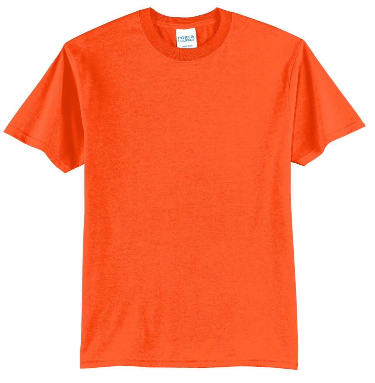 Port &amp; Company PC55T Tall Core Blend Tee - Safety Orange - HIT a Double - 2