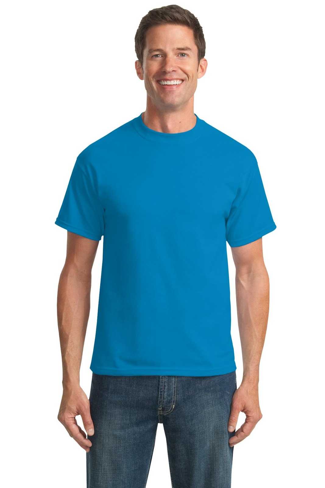 Port & Company PC55T Tall Core Blend Tee - Sapphire - HIT a Double - 1