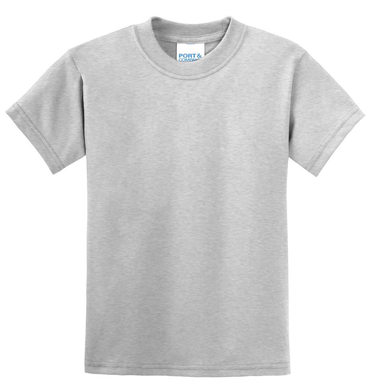 Port &amp; Company PC55Y Youth Core Blend Tee - Ash - HIT a Double - 5