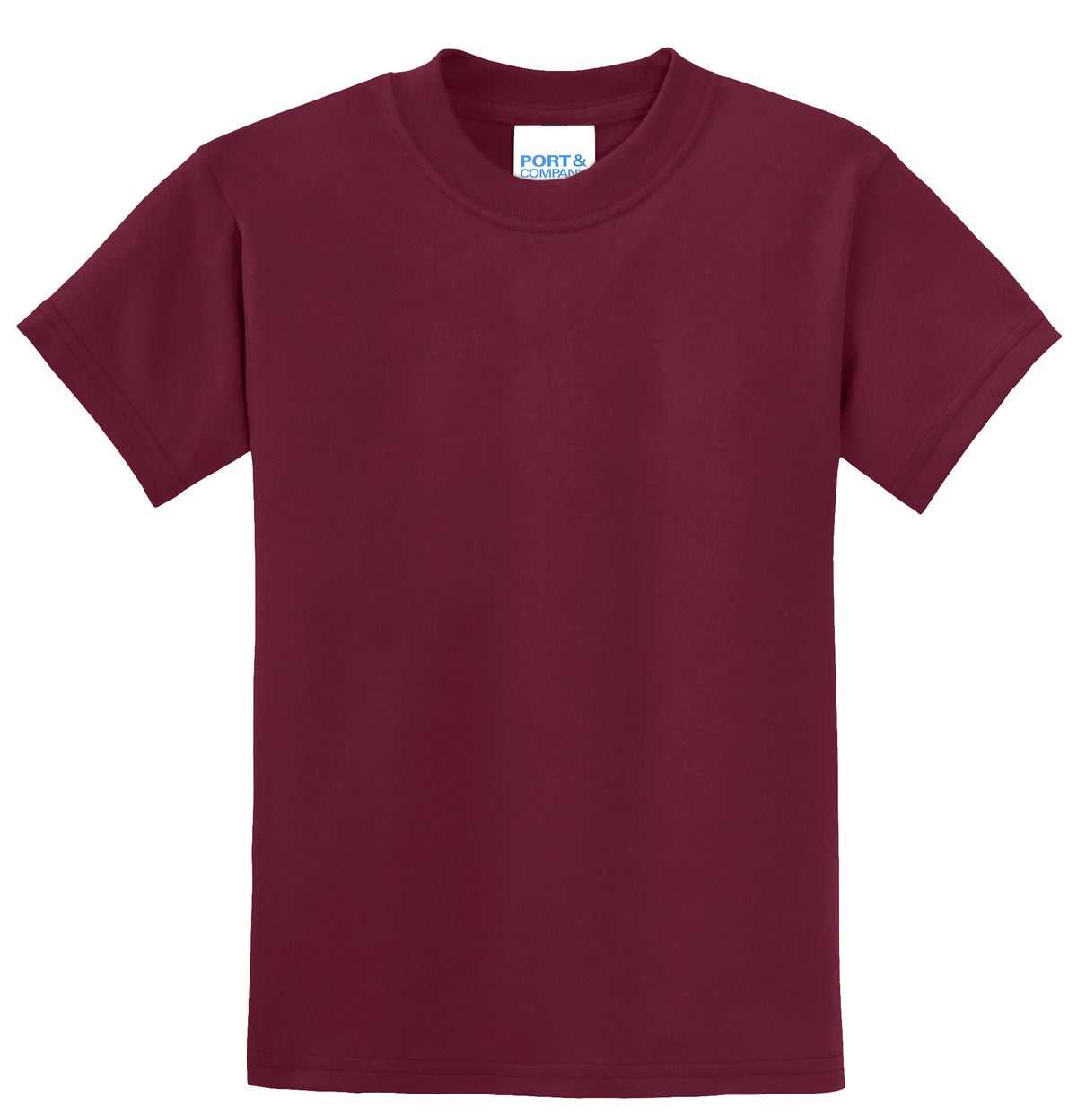 Port &amp; Company PC55Y Youth Core Blend Tee - Cardinal - HIT a Double - 5