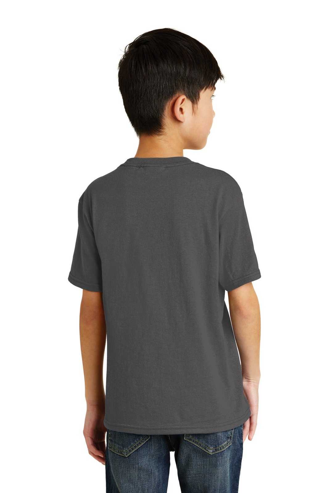 Port & Company PC55Y Youth Core Blend Tee - Charcoal - HIT a Double - 1