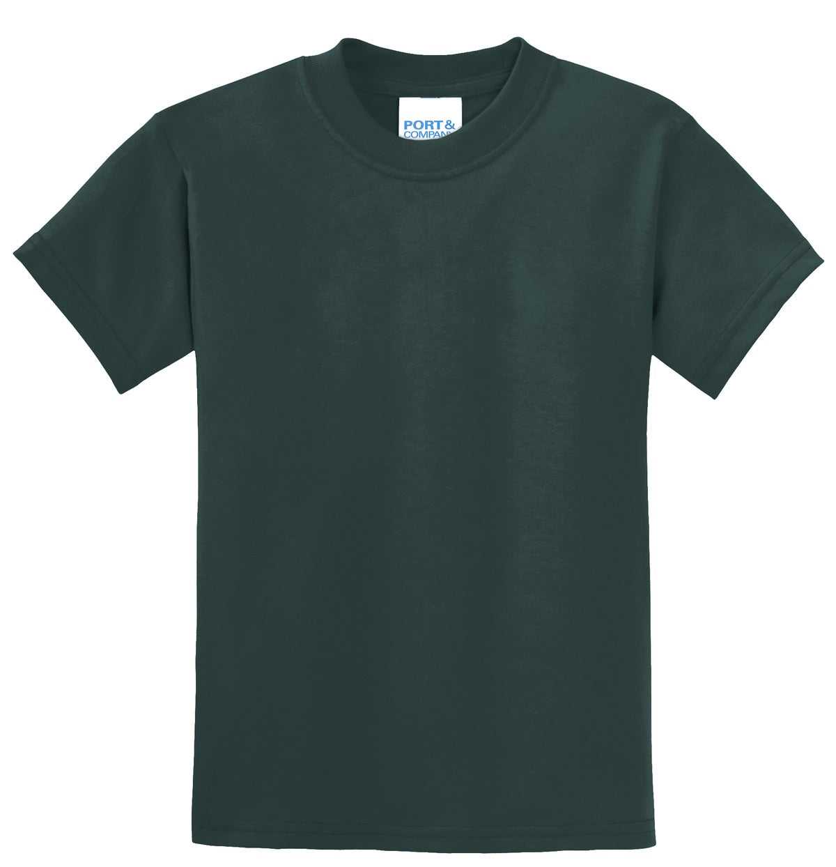 Port &amp; Company PC55Y Youth Core Blend Tee - Dark Green - HIT a Double - 5