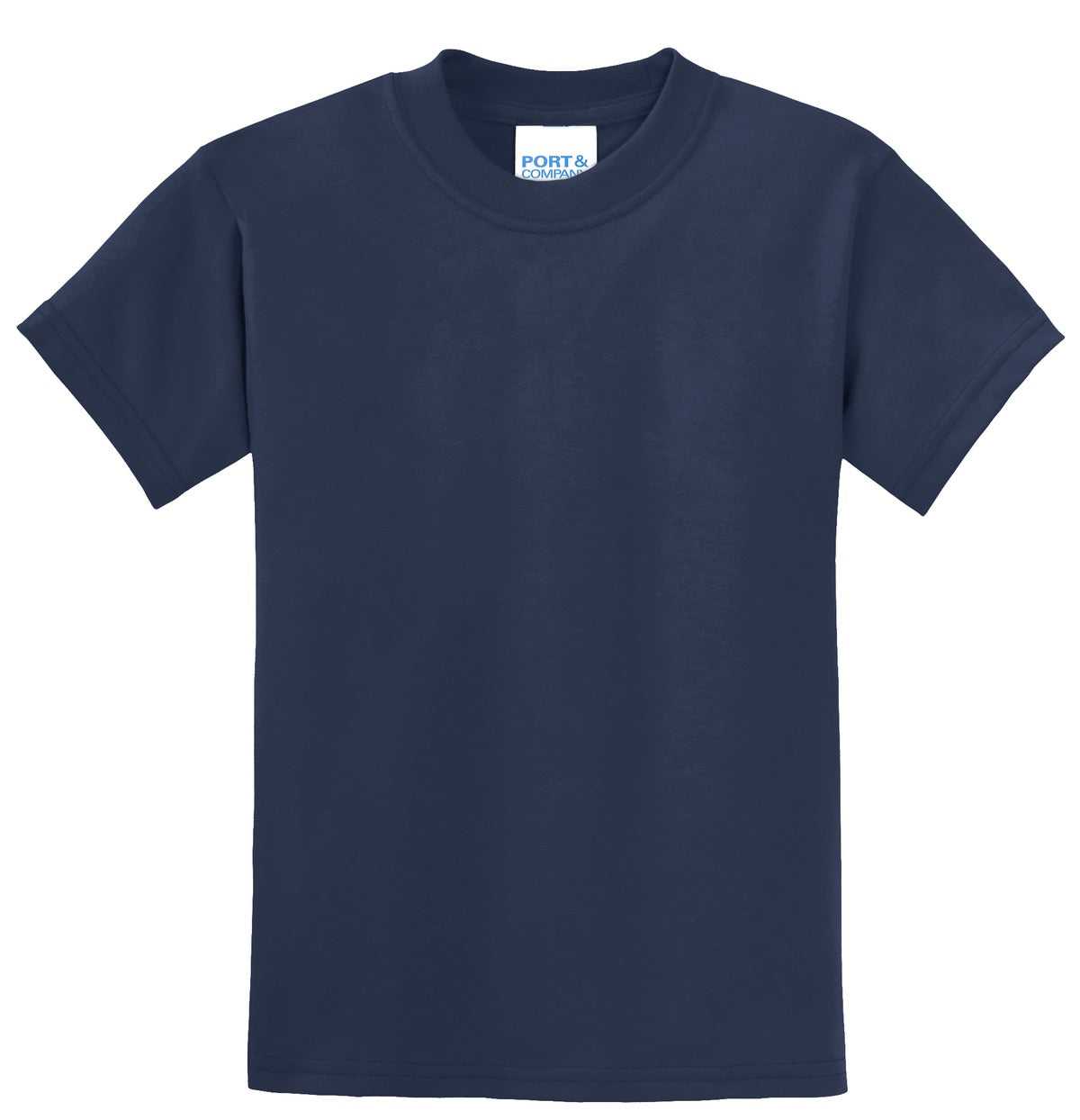 Port &amp; Company PC55Y Youth Core Blend Tee - Navy - HIT a Double - 5