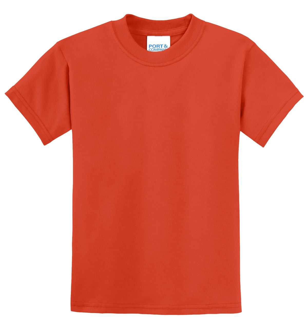 Port &amp; Company PC55Y Youth Core Blend Tee - Orange - HIT a Double - 5