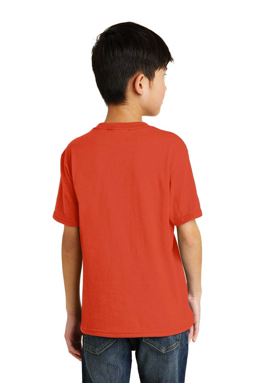 Port &amp; Company PC55Y Youth Core Blend Tee - Orange - HIT a Double - 2