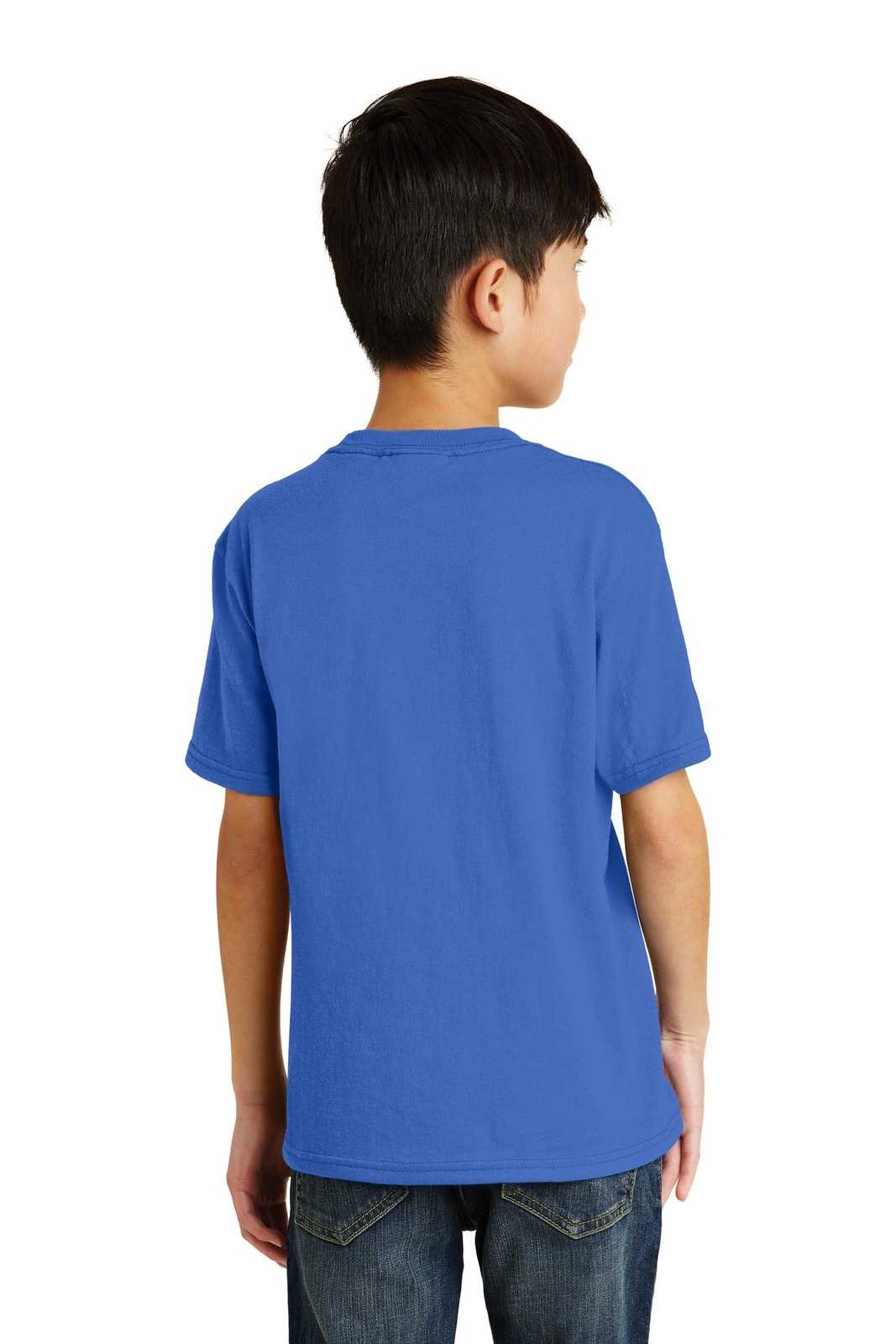 Port &amp; Company PC55Y Youth Core Blend Tee - Royal - HIT a Double - 2