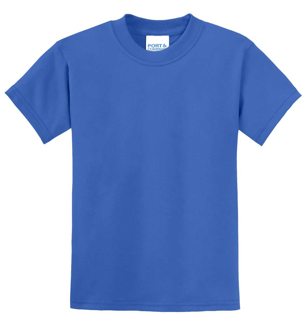 Port &amp; Company PC55Y Youth Core Blend Tee - Royal - HIT a Double - 5