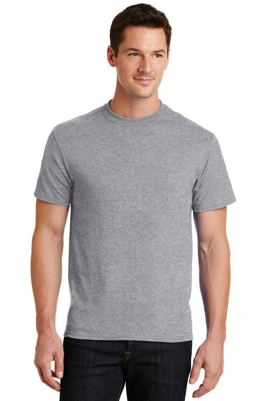 Port &amp; Company PC55 Core Blend Tee - Athletic Heather - HIT a Double - 1