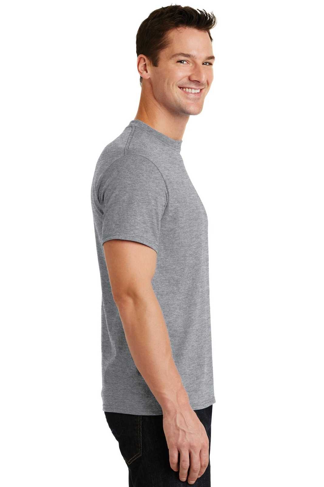 Port &amp; Company PC55 Core Blend Tee - Athletic Heather - HIT a Double - 3