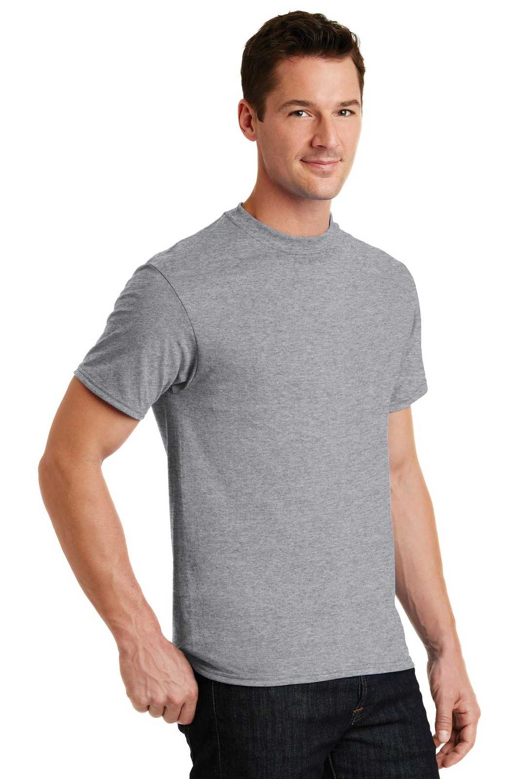 Port &amp; Company PC55 Core Blend Tee - Athletic Heather - HIT a Double - 4