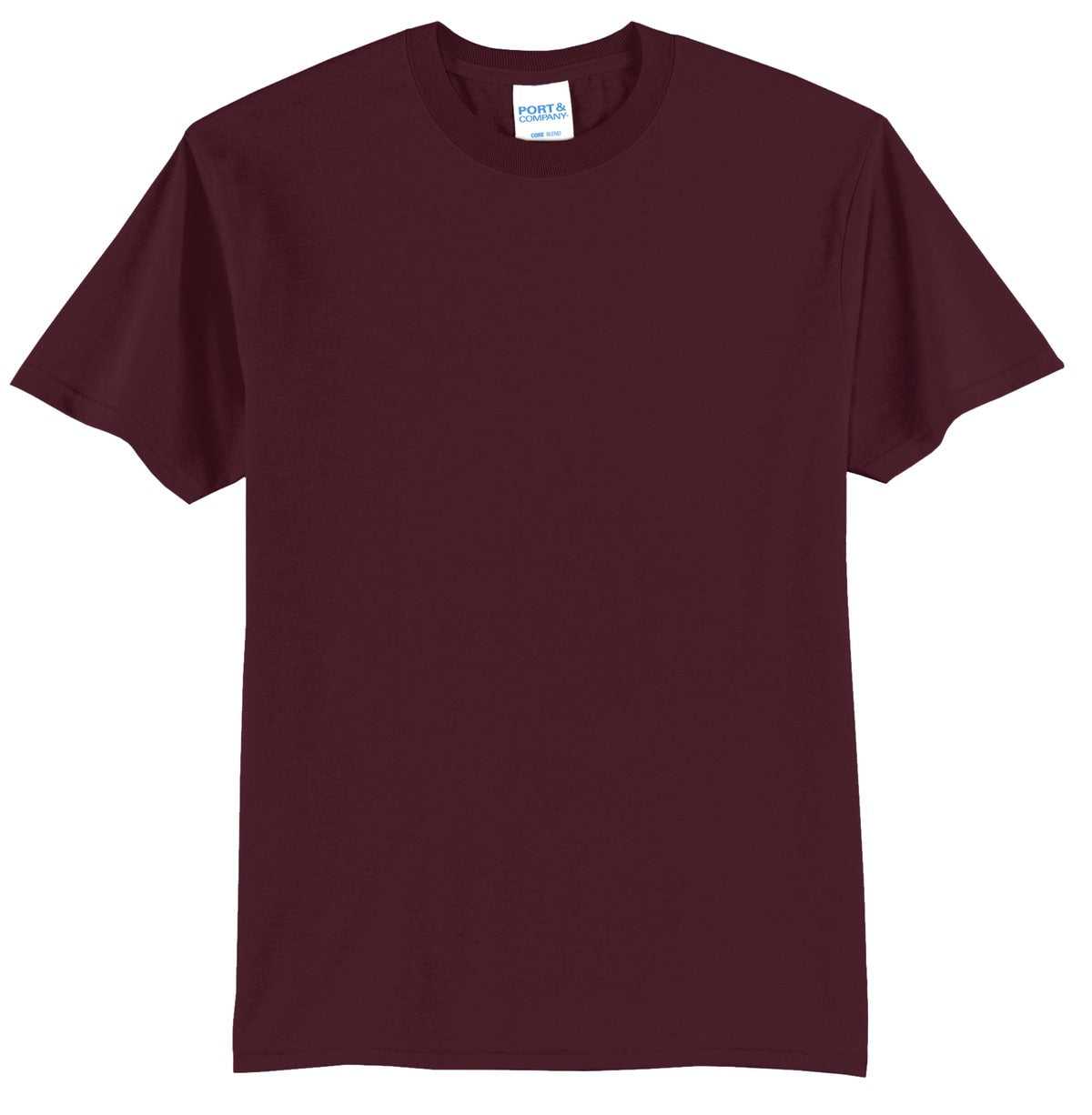 Port &amp; Company PC55 Core Blend Tee - Athletic Maroon - HIT a Double - 5