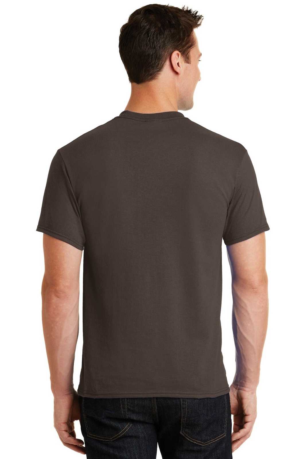 Port &amp; Company PC55 Core Blend Tee - Brown - HIT a Double - 2