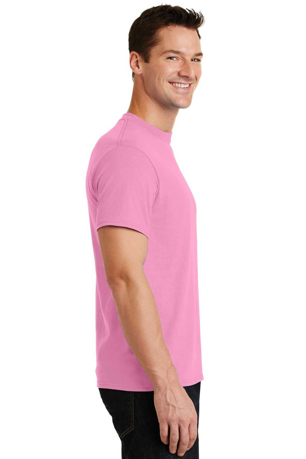 Port &amp; Company PC55 Core Blend Tee - Candy Pink - HIT a Double - 3