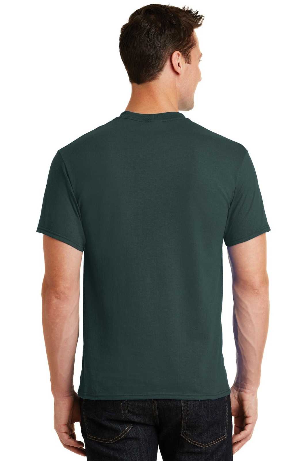 Port &amp; Company PC55 Core Blend Tee - Dark Green - HIT a Double - 2