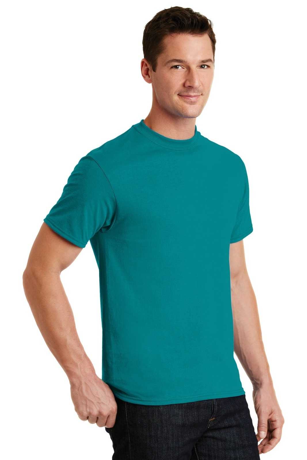 Port &amp; Company PC55 Core Blend Tee - Jade Green - HIT a Double - 4