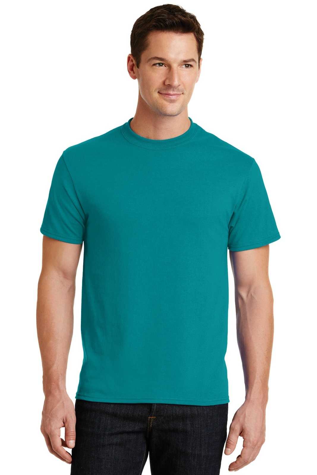 Port &amp; Company PC55 Core Blend Tee - Jade Green - HIT a Double - 1