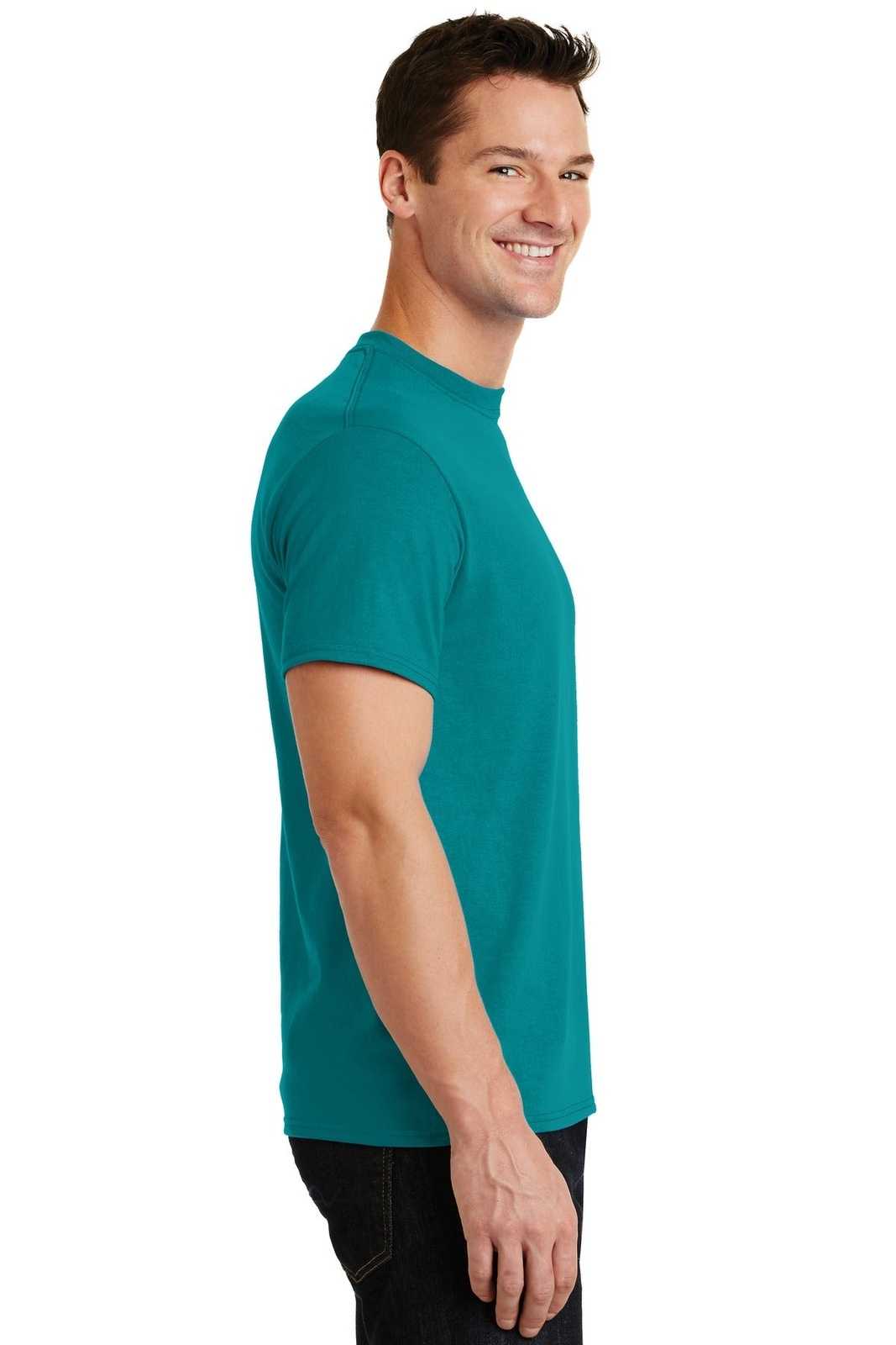 Port &amp; Company PC55 Core Blend Tee - Jade Green - HIT a Double - 3